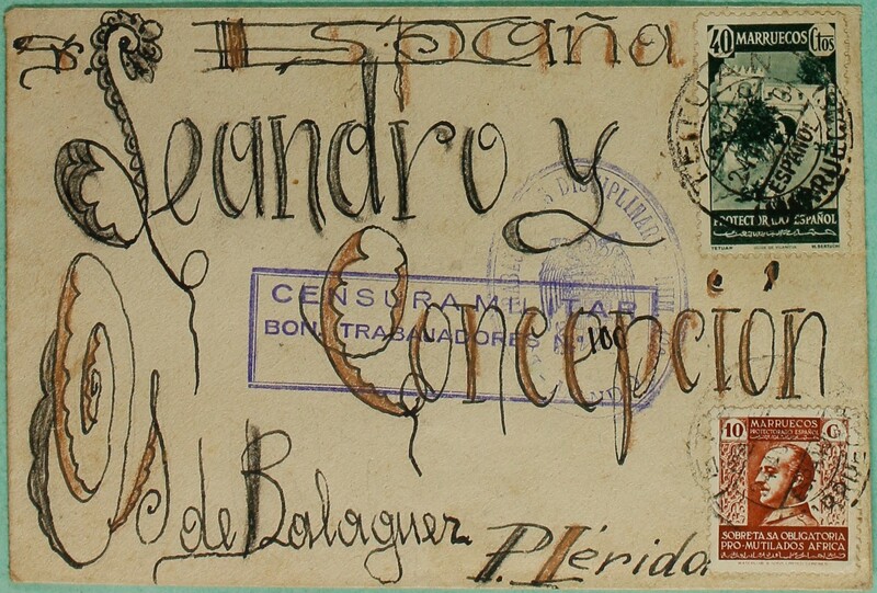 Leandro y Concepción (postal)